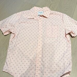 Goodfellow & Co Light Pink Floral Button Down Shirt, Men’s L
